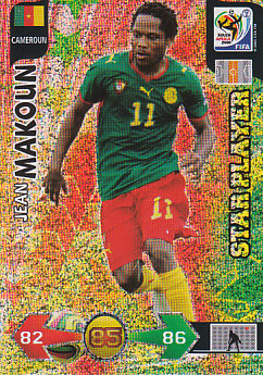 Jean Makoun Cameroon Panini 2010 World Cup Star Player #63